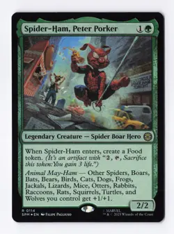 Spider-Ham, Peter Porker (Foil) 0114 (R) MTG Marvel's Spider-Man (SPM) - Image 1