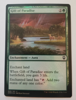 1x Gift of Paradise FOIL Commander Legends MTG Magic the Gathering NM - Image 1