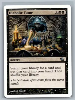 Magic The Gathering 8th Edition Diabolic Tutor #128/350 MTG TCG CCG Eighth 8ED - Image 1