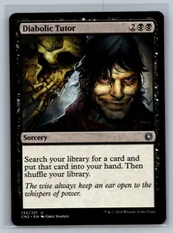 Magic MTG Conspiracy Take the Crown Diabolic Tutor #132/221 TCG CCG - Image 1