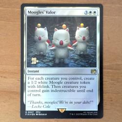 Moogles' Valor - Misprint - Pre-release Foil Stamped Promo - Final Fantasy MTG - Image 1