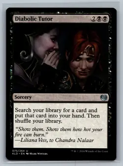 Magic The Gathering Kaladesh Diabolic Tutor #075/264 MTG TCG CCG - Image 1