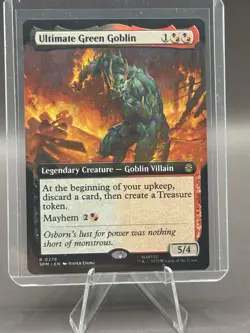 x1 Ultimate Green Goblin - Foil - Extended Art R MTG Marvel's Spider-Man M/NM, E - Image 1