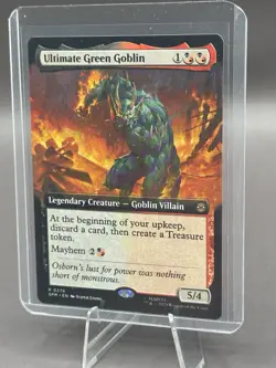 x1 Ultimate Green Goblin - Foil - Extended Art R MTG Marvel's Spider-Man M/NM, E - Image 3