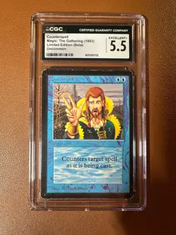 Magic the Gathering MTG Limited Edition Beta Counterspell CGC 5.5 Excellent+ - Image 1