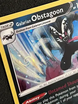 Pokemon - Galarian Obstagoon Holo - SWSH059 - Black Star Promo HD SWIRL NM - Image 1