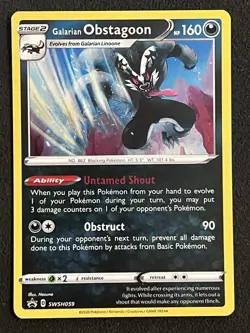 Pokemon - Galarian Obstagoon Holo - SWSH059 - Black Star Promo HD SWIRL NM - Image 2