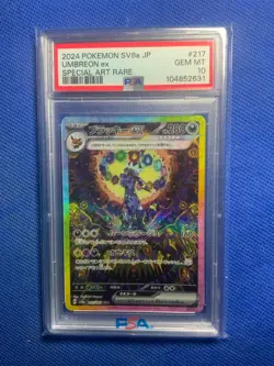 2024 Pokemon SV8a JP Umbreon ex 217/187 Special Art Rare PSA 10 - Image 1