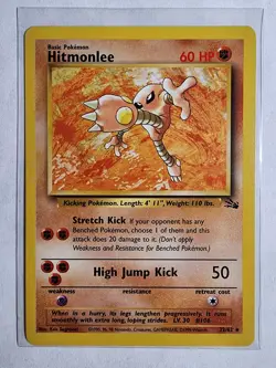 1999 Pokemon Hitmonlee 22/62 Fossil Regular NM - Image 1
