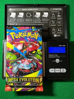 HEAVYU 22.84 Grams! Pokemon Mega Evolution Factory Sealed Booster Pack!! - Image 1