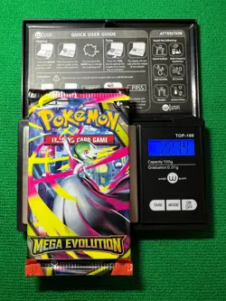 HEAVYU 22.74 Grams! Pokemon Mega Evolution Factory Sealed Booster Pack!! - Image 1