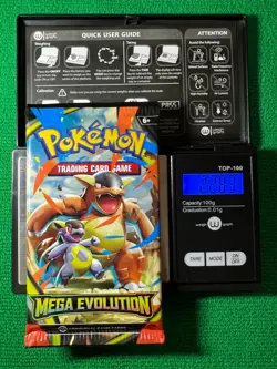 HEAVYU 22.83 Grams! Pokemon Mega Evolution Factory Sealed Booster Pack!! - Image 1