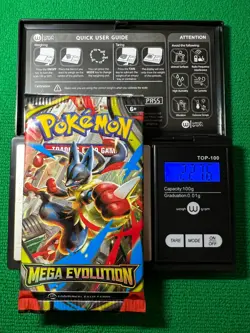 HEAVYU 22.76 Grams! Pokemon Mega Evolution Factory Sealed Booster Pack!! - Image 1