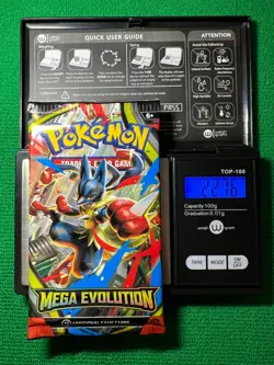 HEAVYU 22.76 Grams! Pokemon Mega Evolution Factory Sealed Booster Pack!! - Image 1