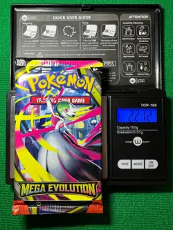 HEAVYU 22.72 Grams! Pokemon Mega Evolution Factory Sealed Booster Pack!! - Image 1