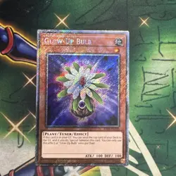 Yugioh! Glow-Up Bulb RA03-EN245 Platinum Secret Rare 1st Edition NM - Image 1