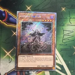 Yugioh! Zombie Master RA03-EN185 Platinum Secret Rare 1st Edition VLP/NM - Image 1