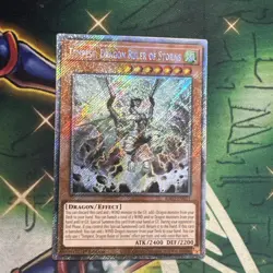 Yugioh Tempest, Dragon Ruler of Storms RA03-EN011 Platinum Secret Rare 1st Ed NM - Image 1