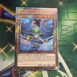 Yugioh! Blackwing - Gale the Whirlwind RA03-EN215 Platinum Secret Rare 1st Ed NM - Image 1