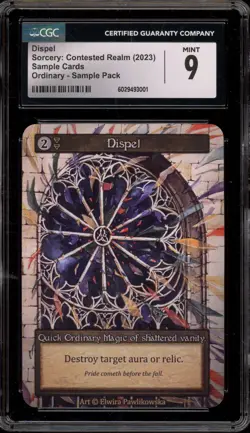 Sorcery Contested Realm Dispel Ordinary Sample Card CGC 9 Mint - Image 1