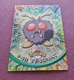 Venonat #48 Topps Chrome Pokemon Card 2000 Holo near mint - Image 1