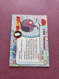 Venonat #48 Topps Chrome Pokemon Card 2000 Holo near mint - Image 2