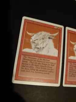 Magic the Gathering Card. Hurloon Minotaur x2 Revised. Old Vintage as pics - Image 1