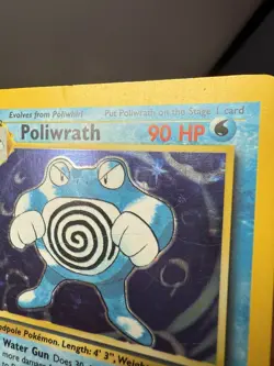 Pokemon TCG Poliwrath 13/102 Base Set Holo Rare Card Vintage WOTC Damaged - Image 4