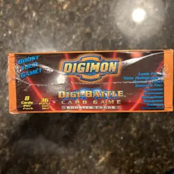 1999 Digimon Digi-Battle Card Game Booster Cards Series 2 Orange Sealed Box - Image 3