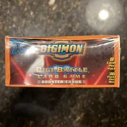 1999 Digimon Digi-Battle Card Game Booster Cards Series 2 Orange Sealed Box - Image 4