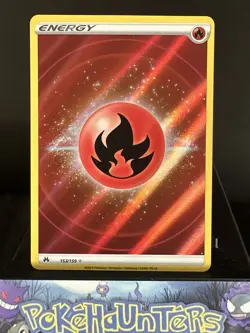 Pokemon Card Fire Energy 153/159 Full Art Ultra Rare Crown Zenith NM - Image 1