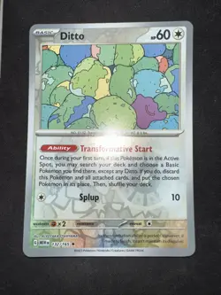 Pokemon Card Ditto Scarlet & Violet 151 Reverse Holo Rare 132/165 Near Mint - Image 1