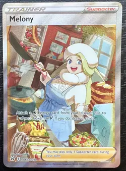 Melony GG64/GG70 Crown Zenith Galarian Gallery NM Full Art Pokemon Card - Image 3