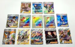 Lot of Full Art Trainer Pokemon Trading Cards - Image 1