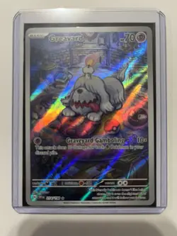 Greavard 214/198 Scarlet & Violet Base Set Illustration Rare Holo Pokemon Card - Image 1