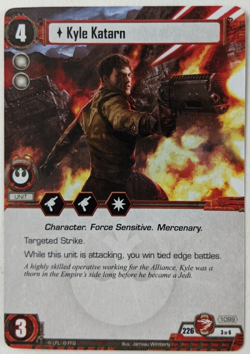 Kyle Katarn Star Wars LCG Card Game 1099 Galactic Ambitions Replacement - Image 1