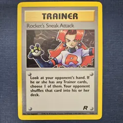 Rocket's Sneak Attack 72/82 Team Rocket Non Holo Rare Vintage Pokemon TCG Card - Image 1