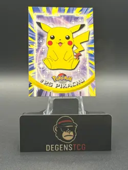 Pokemon Card Pikachu #25 NON holo Topps TV Animation Series red logo - Image 1