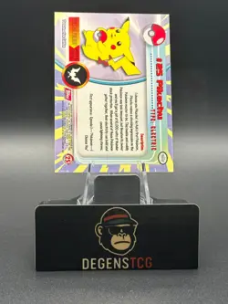 Pokemon Card Pikachu #25 NON holo Topps TV Animation Series red logo - Image 2