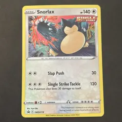 Snorlax SWSH119 Sword & Shield Black Star Promo Cosmos Holo Pokemon Card NM - Image 1