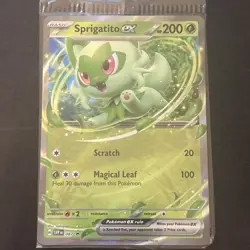 Sprigatito ex Pokemon Scarlet & Violet SVP 087 Holo Black Star Promo NM Sealed - Image 1