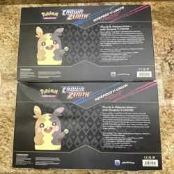 Lot of 2 Pokemon TCG Crown Zenith Premium Playmat Collection Box Morpeko V-Union - Image 2