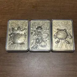 Pokemon 23K Gold-Plated 1999 Burger King Trading Cards, Set of 3 - Image 1