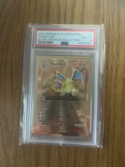 Pokemon Celebrations Ultra-Premium Collection Metal Gold Charizard #4/102 PSA 8 - Image 1
