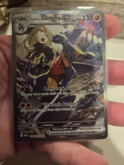 Pokemon TCG Cynthia's Garchomp EX 232/182 SIR Destined Rivals - Image 1