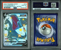 2020 Pokemon SWSH Champions Path Charizard V Full Art Shiny 079/073 PSA 10 - Image 3