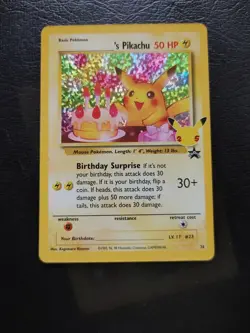 Pokemon TCG Birthday Pikachu #24 Celebrations Classic Collection Promo - Image 1