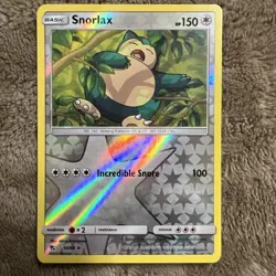 Pokemon TCG Snorlax 50/68 Hidden Fates Set Reverse Holo Rare NM - Image 1