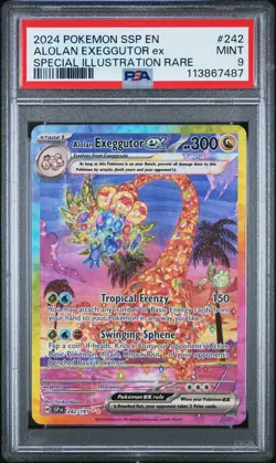 2024 POKEMON SSP EN-SURGING SPARKS #242 ALOLAN EXEGGUTOR EX PSA 9 - Image 1