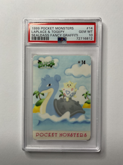 1999 Pocket Monsters Sealdass Fancy Graffiti Laplace & togepy PSA 10 POP 11 - Image 2